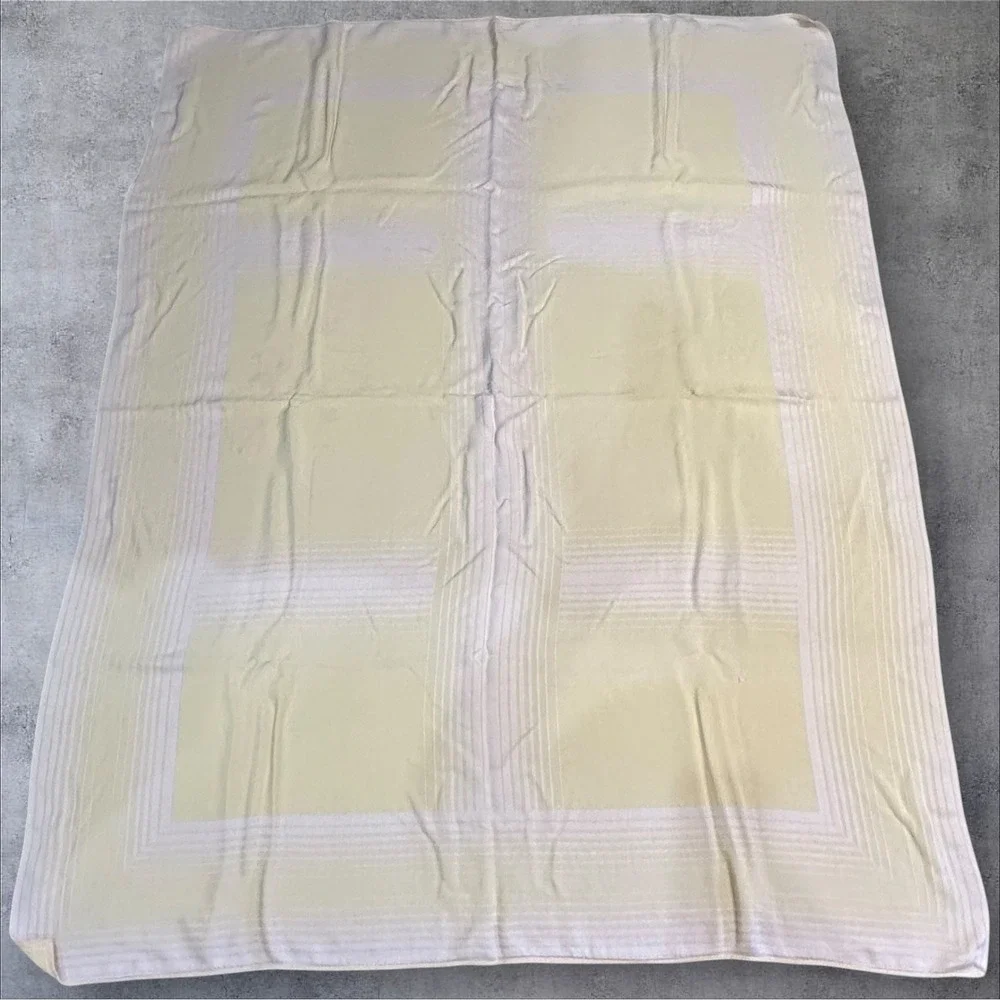 MCM Light Salmon‎ Tangerine Plaid Tablecloth 68x53 Handwoven Look Cottagecore
